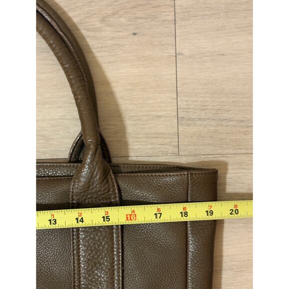 Extra Large Sturdy Travel /Tote Genuine Brown Leather Bag - Picture 4 of 11